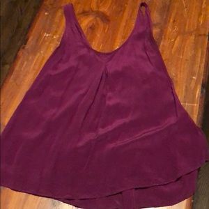 Purple silk tank
